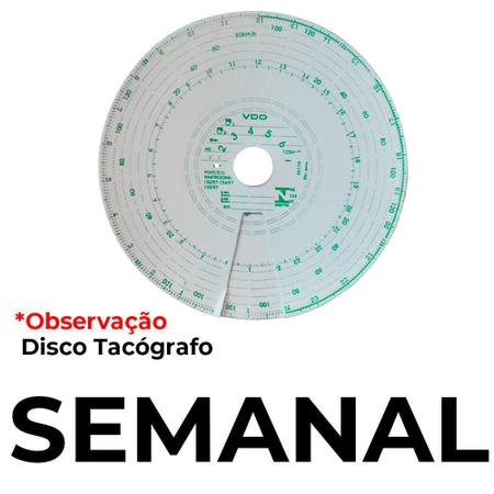 Imagem de Disco Diagrama Tacógrafo Semanal 125Km 7D 70 Unidades Vdo