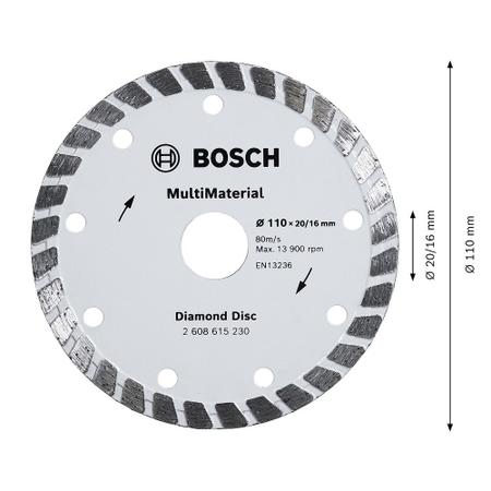 Imagem de Disco Diamantado Multimaterial Turbo 110X2016 2608615230000