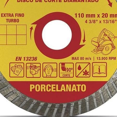 Imagem de Disco diamantado para porcelanato 110mm x 20mm - Starrett