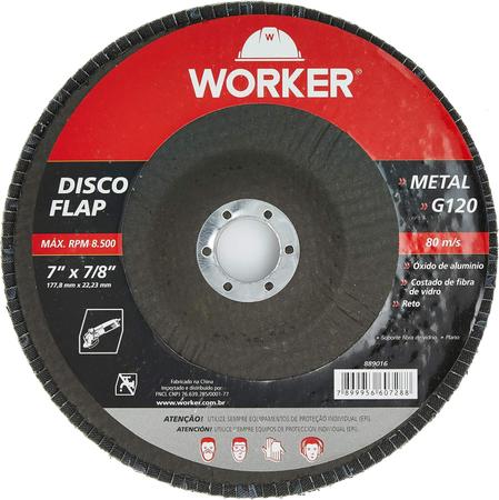 Imagem de Disco Flap Reto G120 177 8X22 2Mm Metal Worker