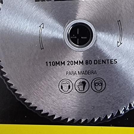 Imagem de Disco Lâmina de Serra 110mm Circular para Madeira 80 Dentes