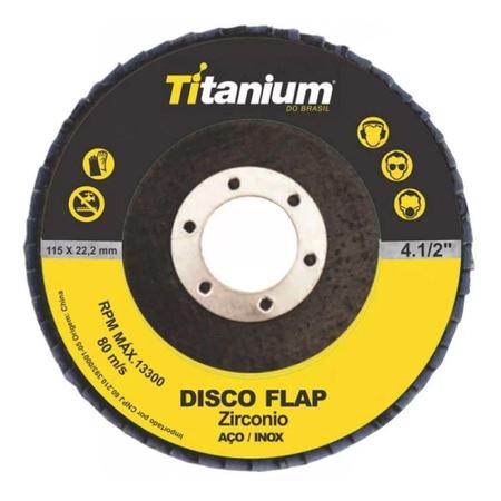 Imagem de Disco lixa flap 115mm (4.1/2") gr 040 5446 - TITANIUM