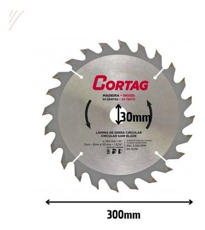 Imagem de Disco Serra Circular Madeira 300 X 30 Mm 24 Dentes Cortag