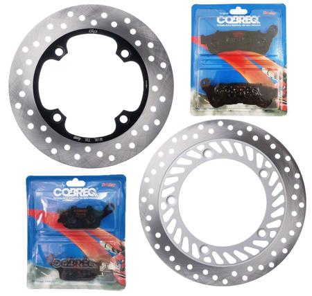 Discos de Freio Cb 300R Abs 2009 A 2015 + Pastilhas Cobreq Racing - GP7 / COBREQ Imagem de Discos de Freio Cb 300R Abs 2009 A 2015 + Pastilhas Cobreq Racing