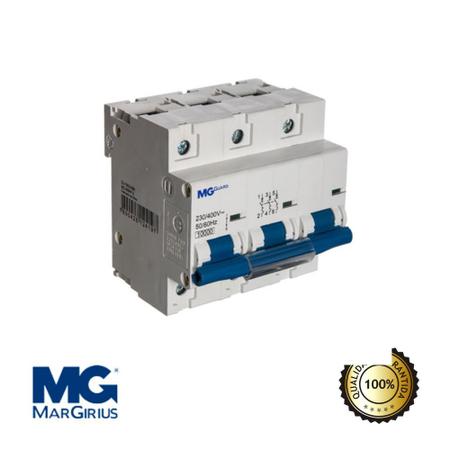 Disjuntor Tripolar 100A DJ-10K3 C100 - MarGirius Imagem de Disjuntor Tripolar 100A DJ-10K3 C100