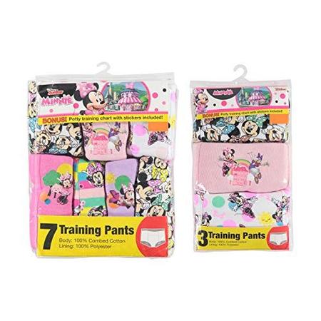 Imagem de Disney Girls' Minnie Mouse Potty Training Pants 3, 7, 10-PK nos tamanhos 18M, 2T, 3T & 4T, MinnieTraining10pk, 18