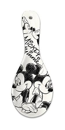 Imagem de Disney Mickey e Minnie Mouse Sketch Cerâmica Spoon Rest, 9 Polegadas