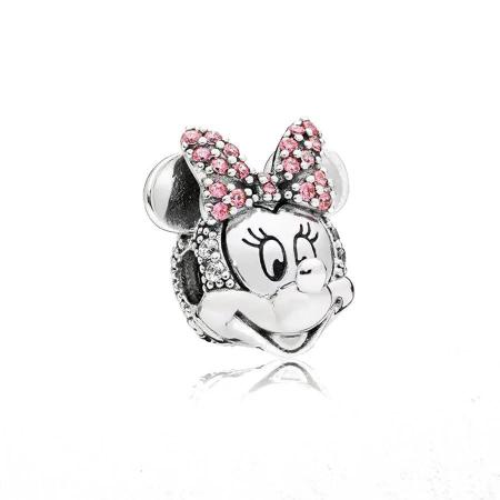 Imagem de Disney Mickey Minnie Clipe Encantos Contas Para Pandora Pulseira Colar Diy Jóias 925 Prata Esterlina