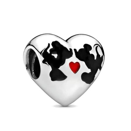 Imagem de Disney Mickey Minnie Clipe Encantos Contas Para Pandora Pulseira Colar Diy Jóias 925 Prata Esterlina