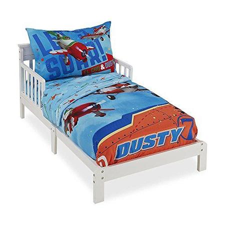 Imagem de Disney Planes 4 Piece Toddler Bedding Set - Fits Berço ou Colchão Infantil