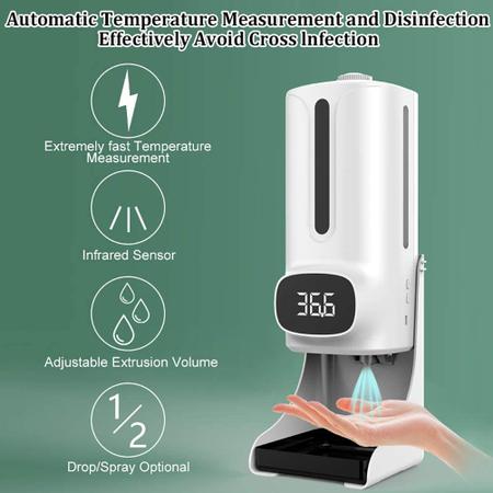 Imagem de Dispensador automático de sabão com termômetro de indução sem contato