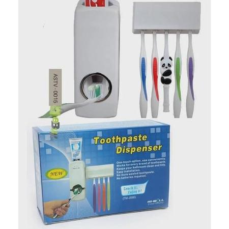 Imagem de Dispenser automático de pasta de dente com suporte de escova