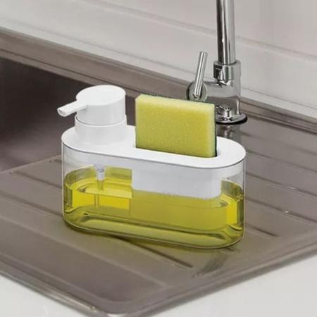 Imagem de Dispenser Detergente Porta Bucha Cozinha Off White Arthi