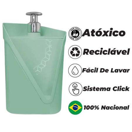 Imagem de Dispenser Organizador De Pia Porta Detergente Esponja Click 500ml