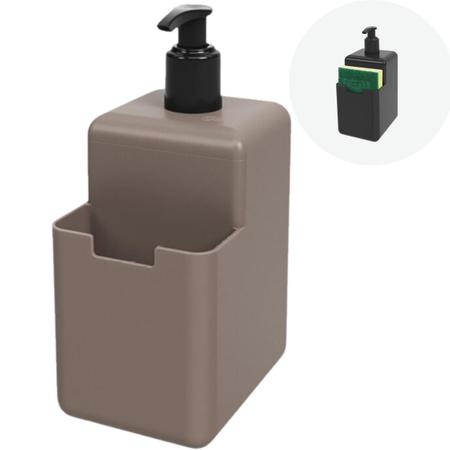 Imagem de Dispenser para Detergente Suporte Porta Bucha Esponja Single 500ml