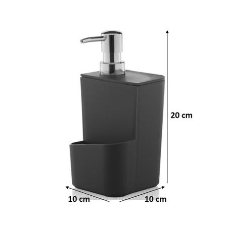 Imagem de Dispenser Porta Detergente 650ml Esponja de Pia Cozinha Trium - DT 500 Ou
