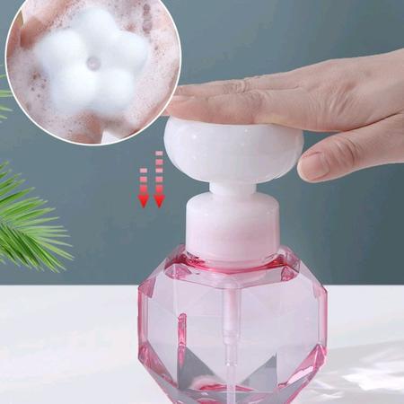 Imagem de Dispenser Porta Sabonete Líquido Espuma De Flores 360 ml Para Mãos Com Válvula Pump