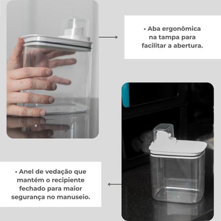 Imagem de Dispenser Sabão Amaciante Dosador Lavanderia Flow 1,5 Bege