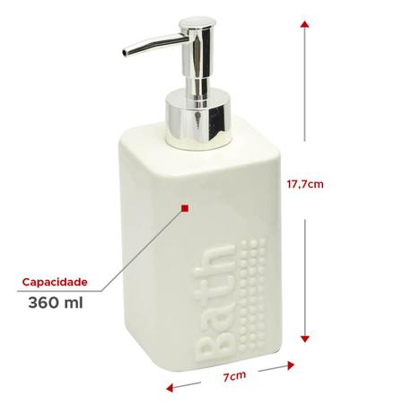 Imagem de Dispenser Saboneteira Liquida 360ml Bath Relevo Banheiro