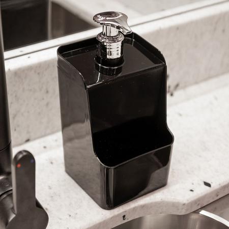 Dispenser slim pia porta detergente esponja de plástico - UZ Imagem de Dispenser slim pia porta detergente esponja de plástico