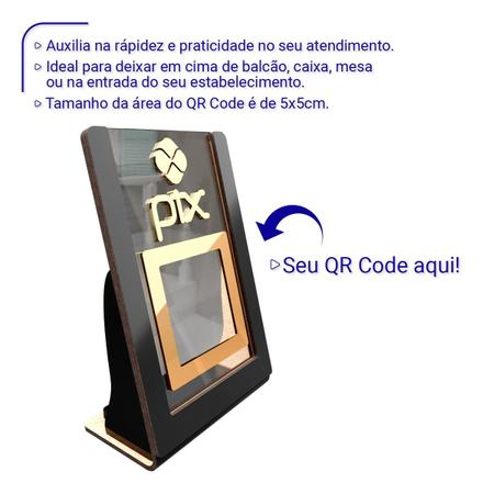 Imagem de Display Placa Balcão De Pagamento Pix Via Qr Code Acrílico 