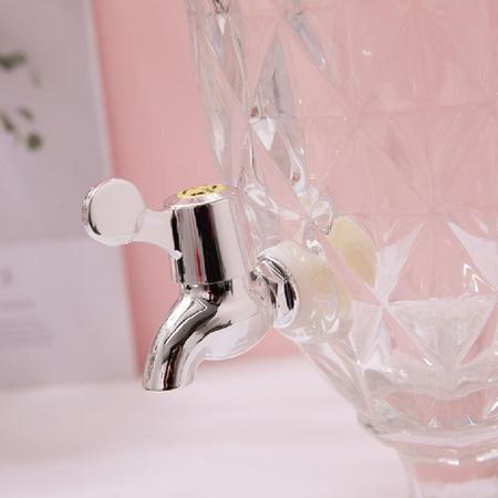 Imagem de Dispnser de vidro suqueira luxo de cristal com filtro 2 litros grande babidas agua casamento festa