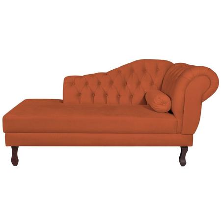 Imagem de Diva Recamier Dora 130cm Lado Esquerdo Suede Terracota