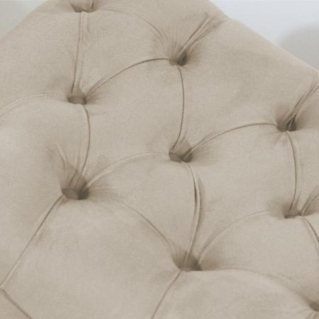 Recamier Persa Decorativo Puff Quarto Suede Bege