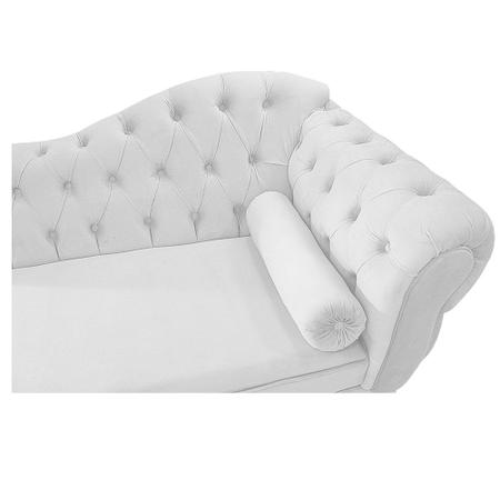 Imagem de Divã Recamier Sofá Juliana 140cm Lado Esquerdo Sintético Branco - AM Decor