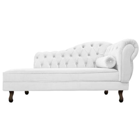 Imagem de Divã Recamier Sofá Juliana 160cm Lado Esquerdo Sintético Branco - AM Decor