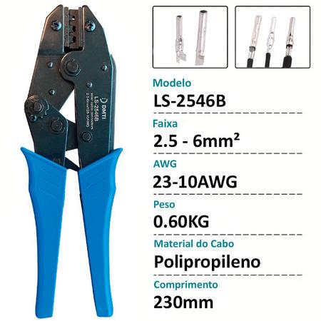 Imagem de DMTI Alicate Crimpar Terminal MC4 Painel Solar 2,5 A 6mm²