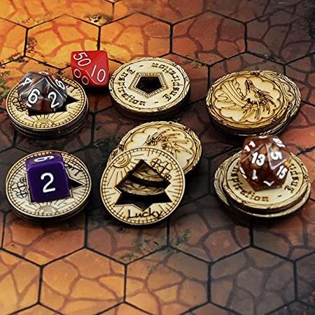 Conjunto De Tokens De Jogo De Mesa D & D, Acrílico Cortado À Laser