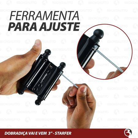 Imagem de Dobradiça Vai E Vem 2 Peças 3 Polegadas Porta Bang Bang Faroeste Janela  - Starfer