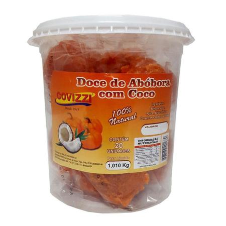 Doce De Abóbora Com Côco Chimia Artesanal Serra Gaúcha 720g