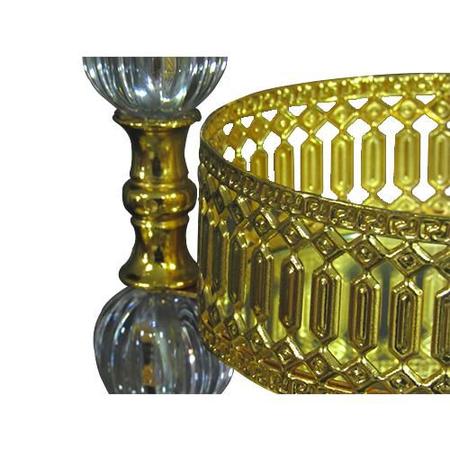 Imagem de Doceira Turca de 3 andares em Metal Dourado - Doceira Versátil para Sobremesas Variadas - Luxo para Receber com Elegância!