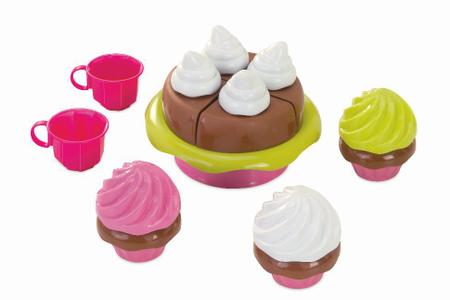 Brinquedo Kit Confeiteira CupCakes Sorvetinho e Bolo Infantil Menina Magic  Toys - Rosa