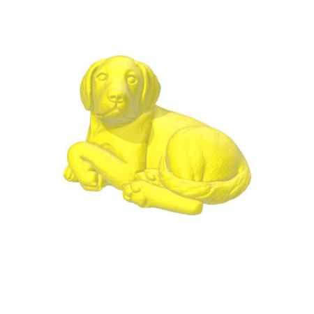 Imagem de Doguinho Descansando Decoração 3D Dourado