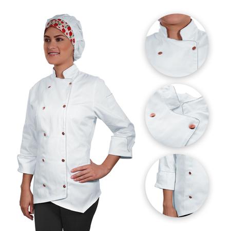 Imagem de Dólmã Chef de Cozinha Feminino Sophia - Wp Connect