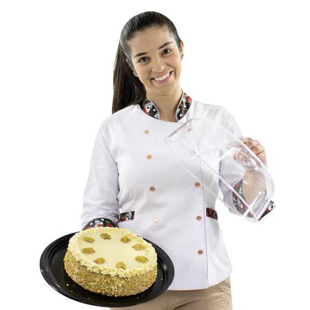 Imagem de Dólmã Feminino Chef de Cozinha Caveiras e Rosas