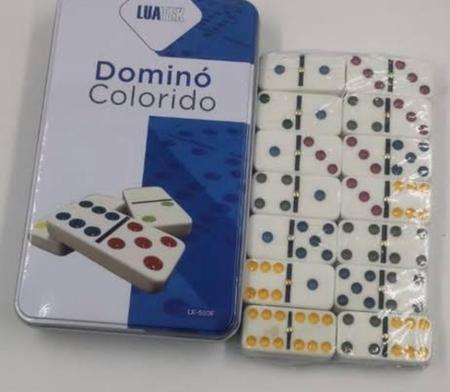Jogo Domino Profissional Melamina 28 Peças Colorido LK-510F - LuaTek