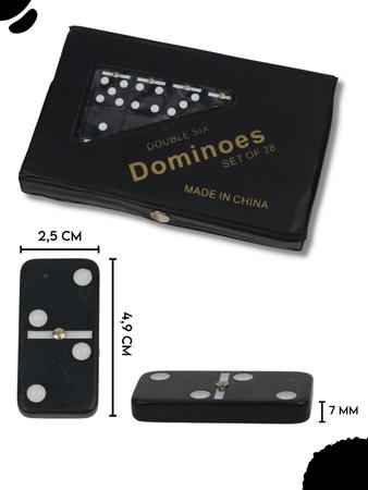 Imagem de Domino de Osso Preto Profissional - Pedras Grandes - BRX