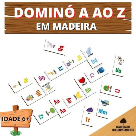Dominó A ao Z em Madeira
