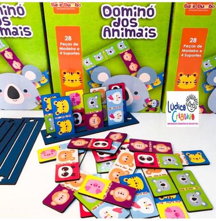 Jogo Educativo Dominó Infantil Animais - Maninho - Brinquedos Pé