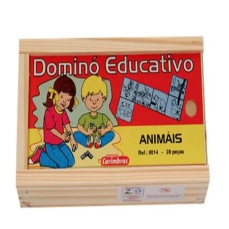 Jogo Educativo Pedagógico Infantil Dominó de Animais 28 Pçs - Carimbras -  Jogos Educativos - Magazine Luiza
