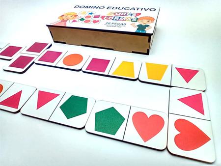 Dominó Jogo Educativo Pedagógico Mdf Tradicional 28pcs Mega Impress - MEGA  IMPRESS - Papelaria, Copos Personalizados, Gráfica Rápida e Muiiito mais