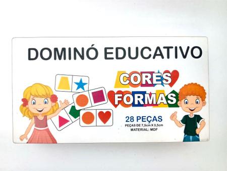 Dominó Jogo Educativo Pedagógico Mdf Tradicional 28pcs Mega Impress - MEGA  IMPRESS - Papelaria, Copos Personalizados, Gráfica Rápida e Muiiito mais