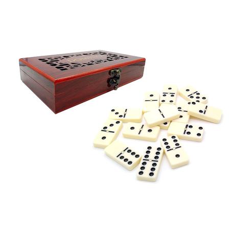 Jogo de Domino em Ingles 28 Pecas em Madeira Ciabrink - Jogo de Dominó,  Dama e Xadrez - Magazine Luiza