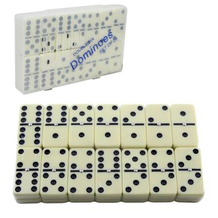 Imagem de Domino tipo osso 50x25x10mm double six no estojo de plastico - BARCELONA