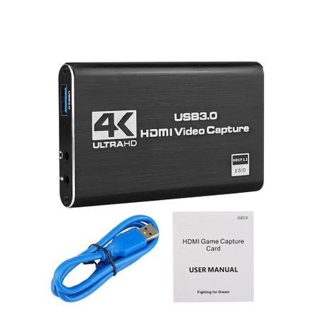 Imagem de Dongle de captura de vídeo USB HDMI 4K para USB HDMI com tela WiFi