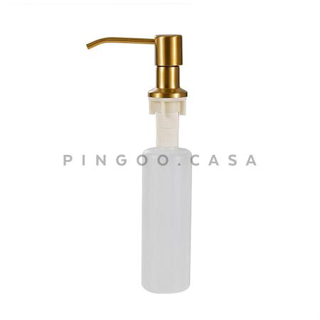 Imagem de Dosador De Detergente 300ml Aço Inox 304 Pingoo.casa - Dourado Escovado